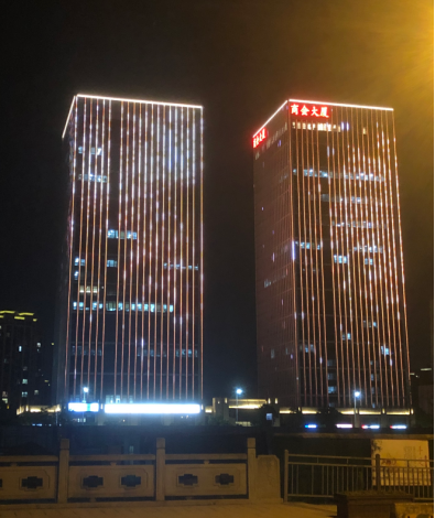 宁波高桥商会大厦泛光照明施工工程